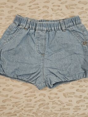 Please Denim Bubble Shorts Sz 3